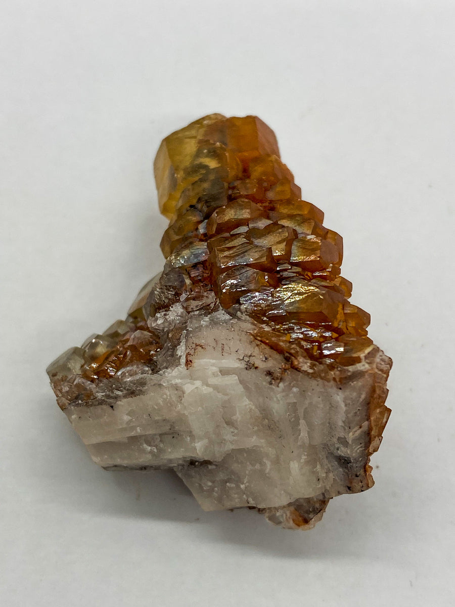 画材 Iron Quartz Genuine Iron-oxidizedQuartzonCalcite16