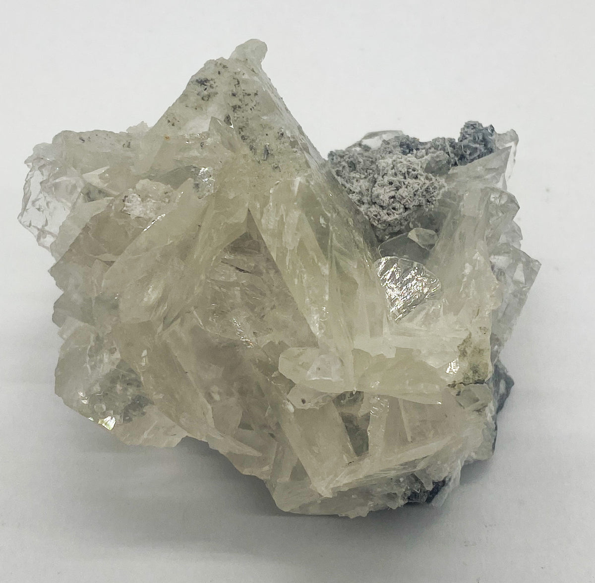White Flake Calcite – Crystals and Cleavage