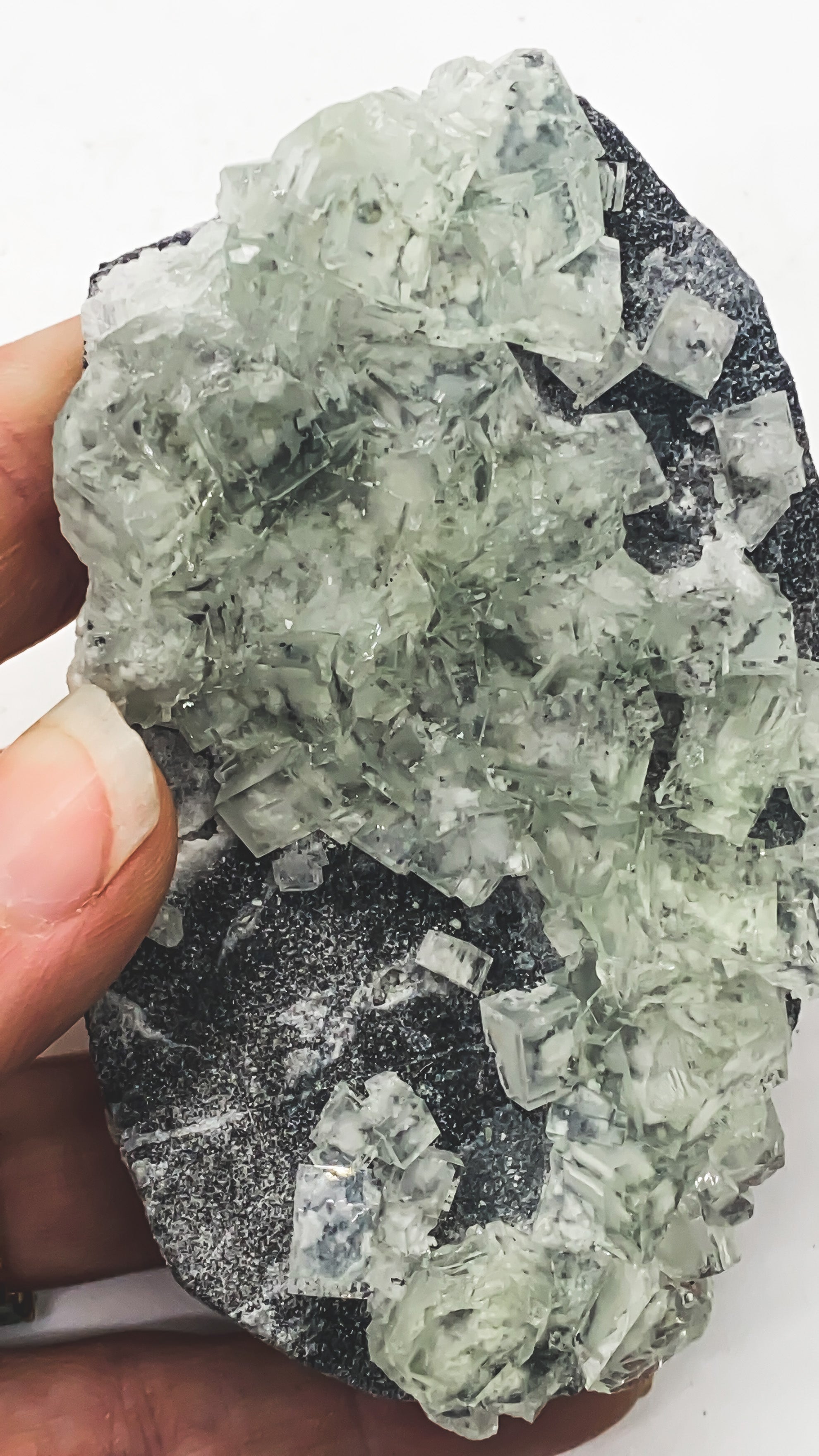Gem Grade Green Apple Cubed Fluorite