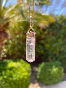 14k Gold Cotton Candy Tourmaline Pendant