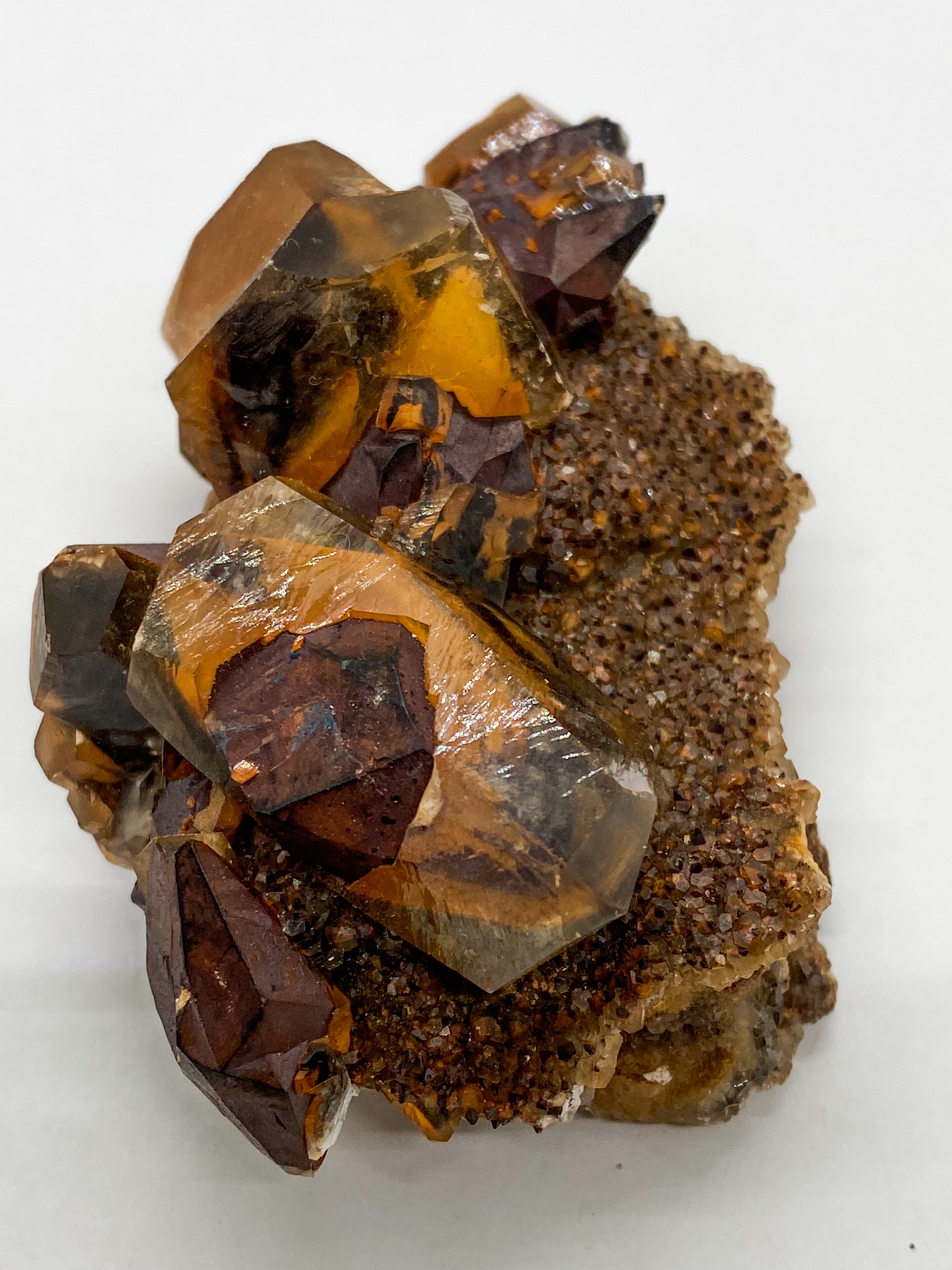 Iron Oxidized Quartz in Calcite