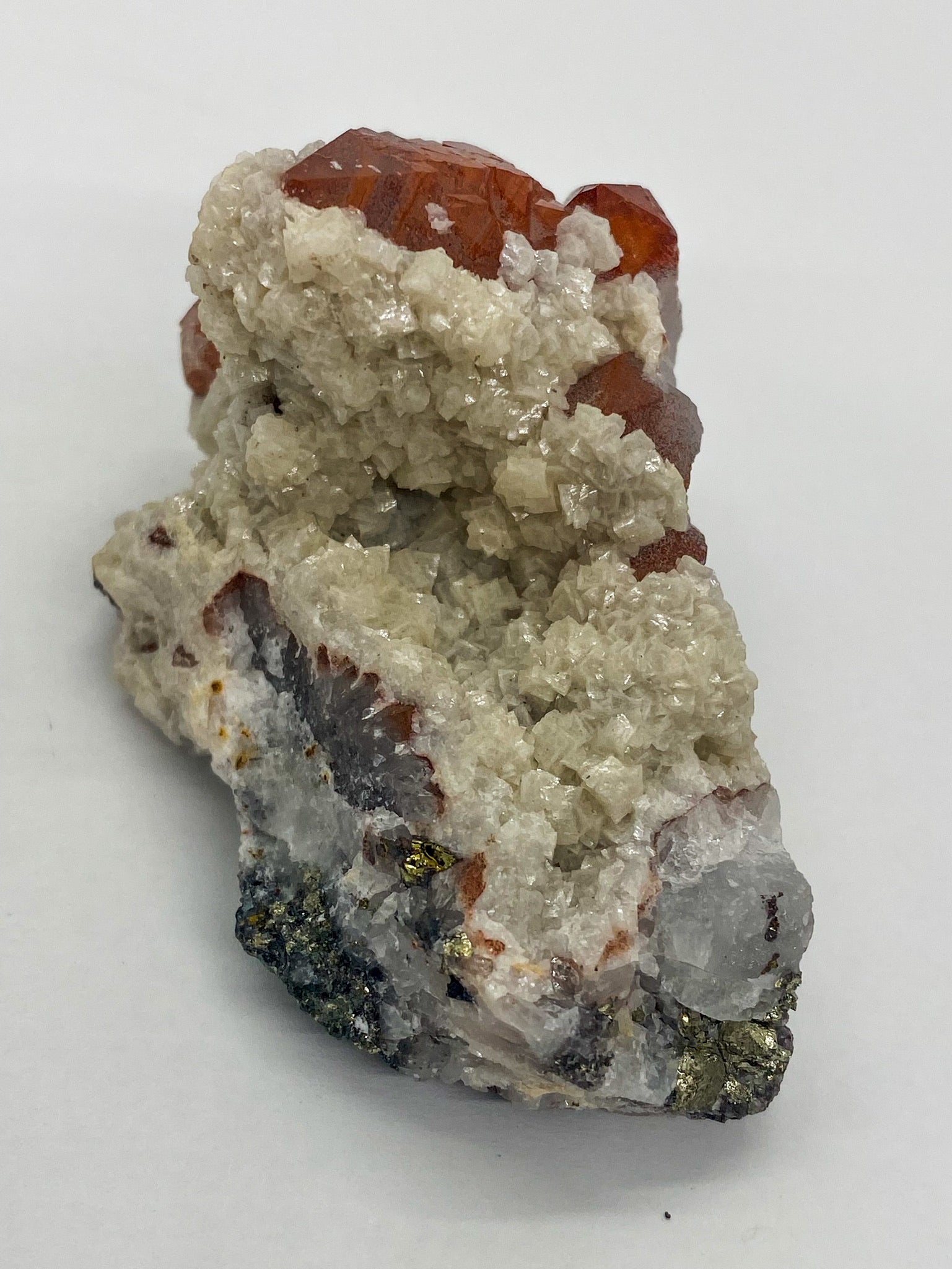Druzy Quartz with Arsenal Pyrite