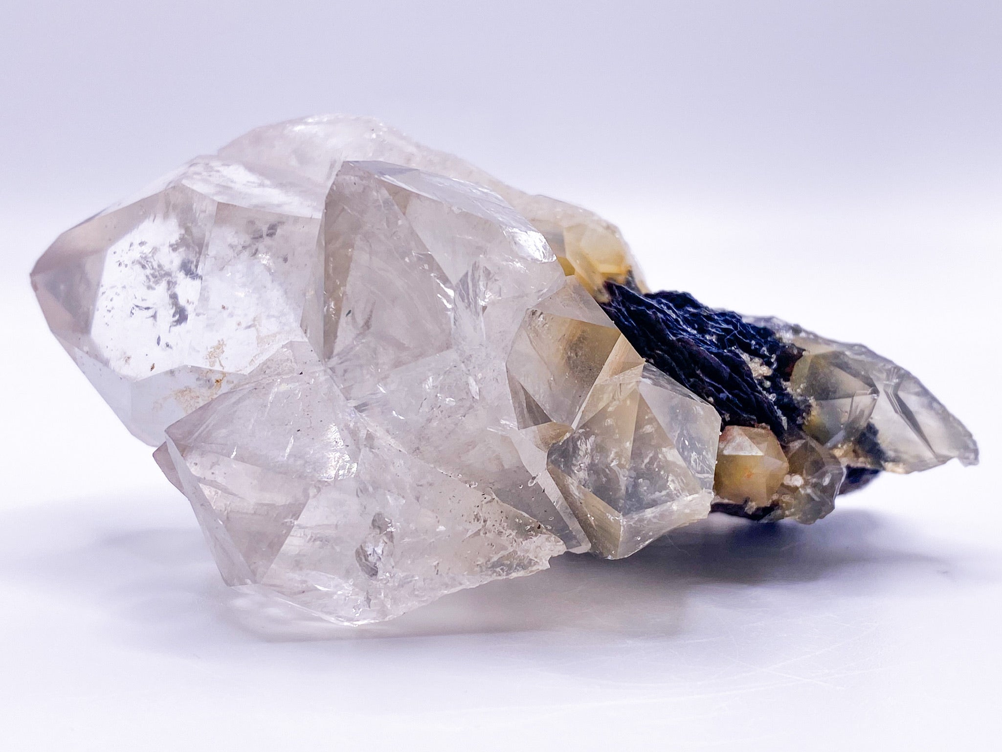 Frosted Herkimer Diamond  with Specularite