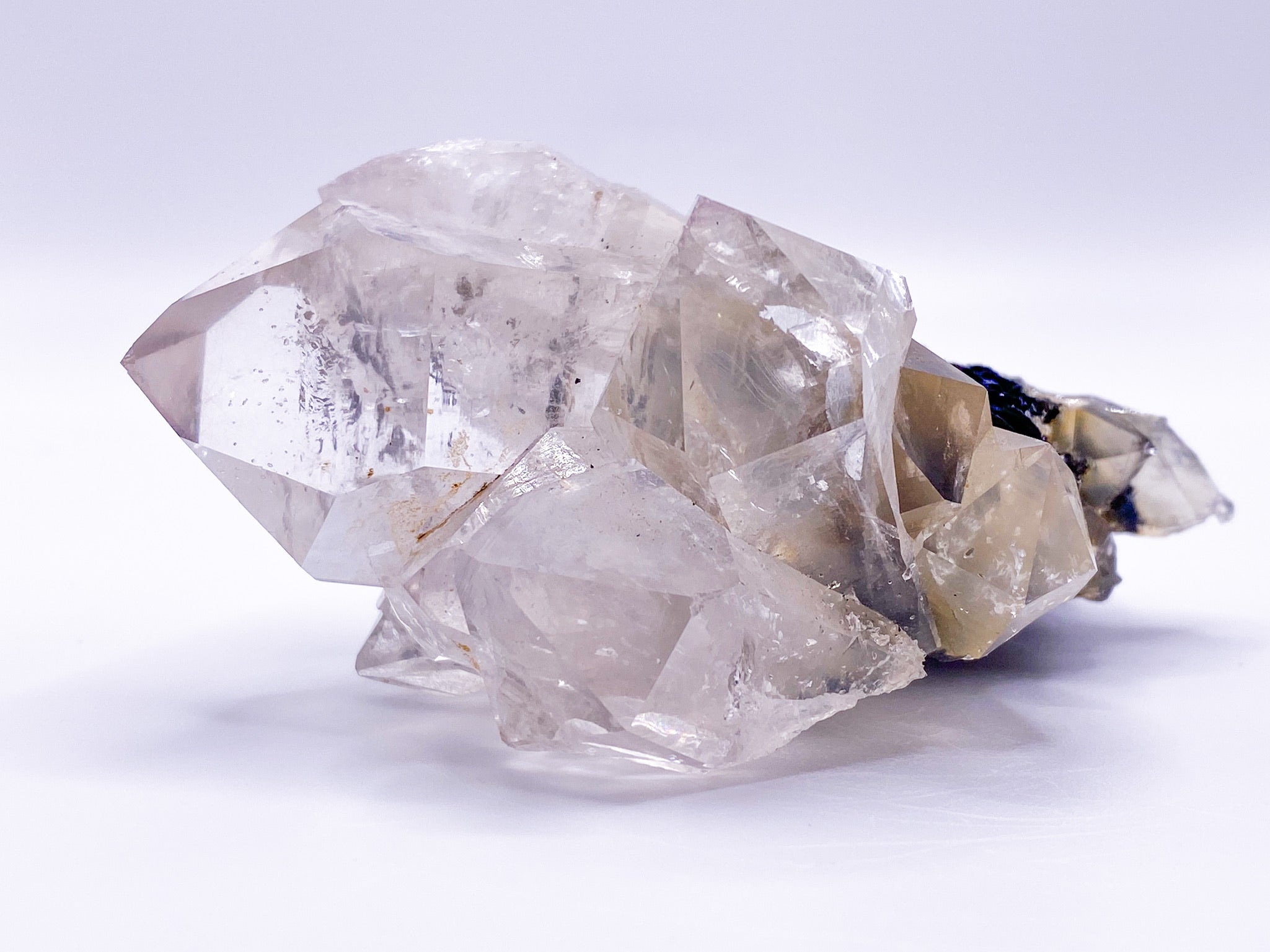 Frosted Herkimer Diamond  with Specularite