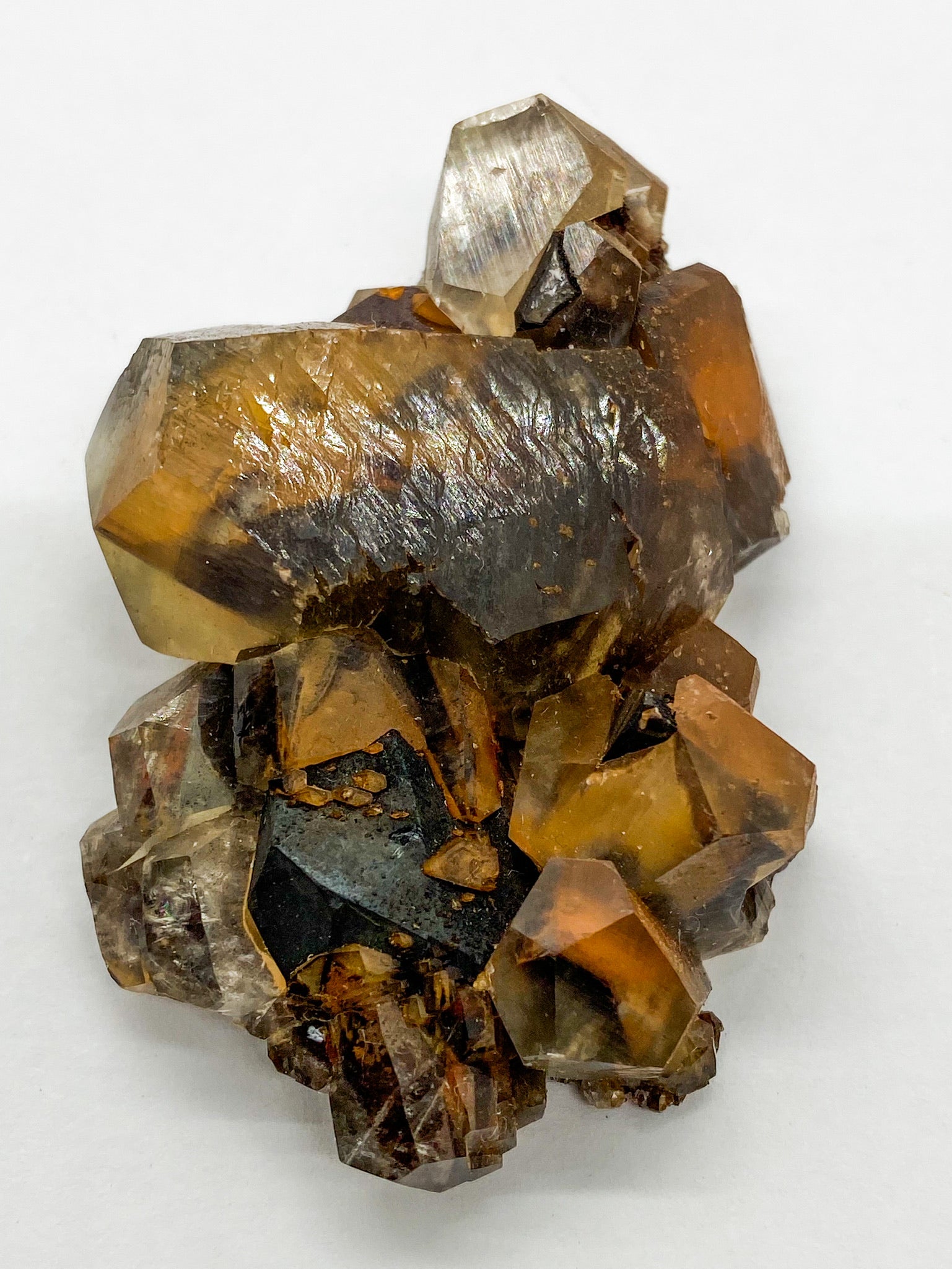 Iron-oxidized Quartz on Calcite