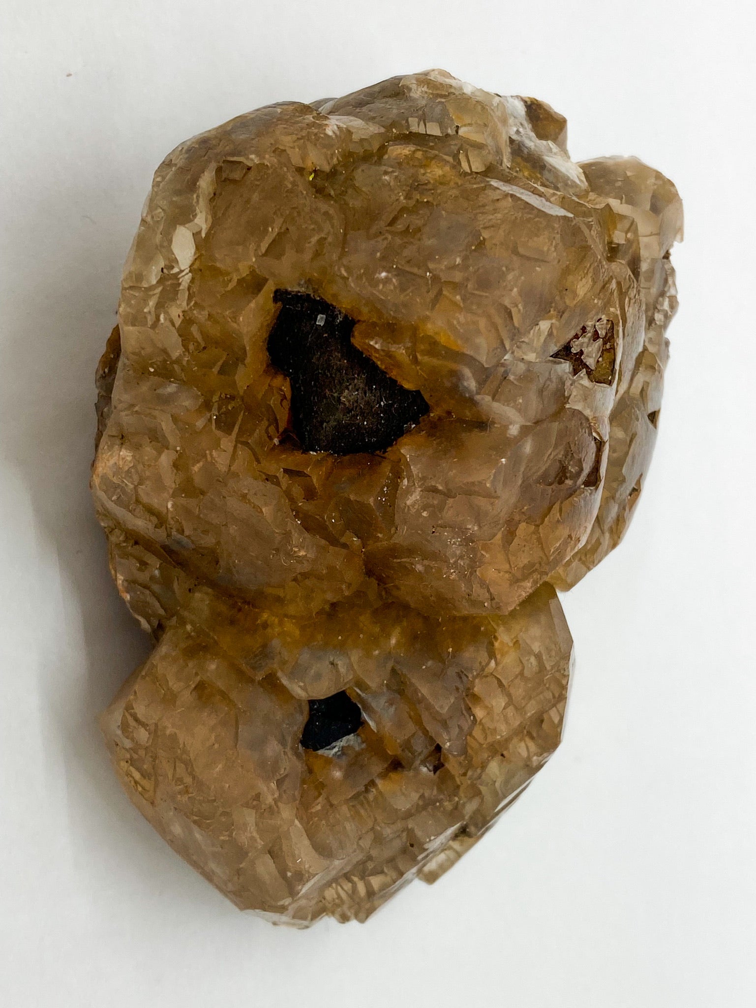 Iron-oxidized Quartz on Calcite
