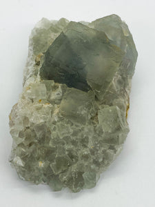 Light Blue Fluorite on  Quartz