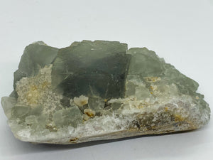 Light Blue Fluorite on  Quartz