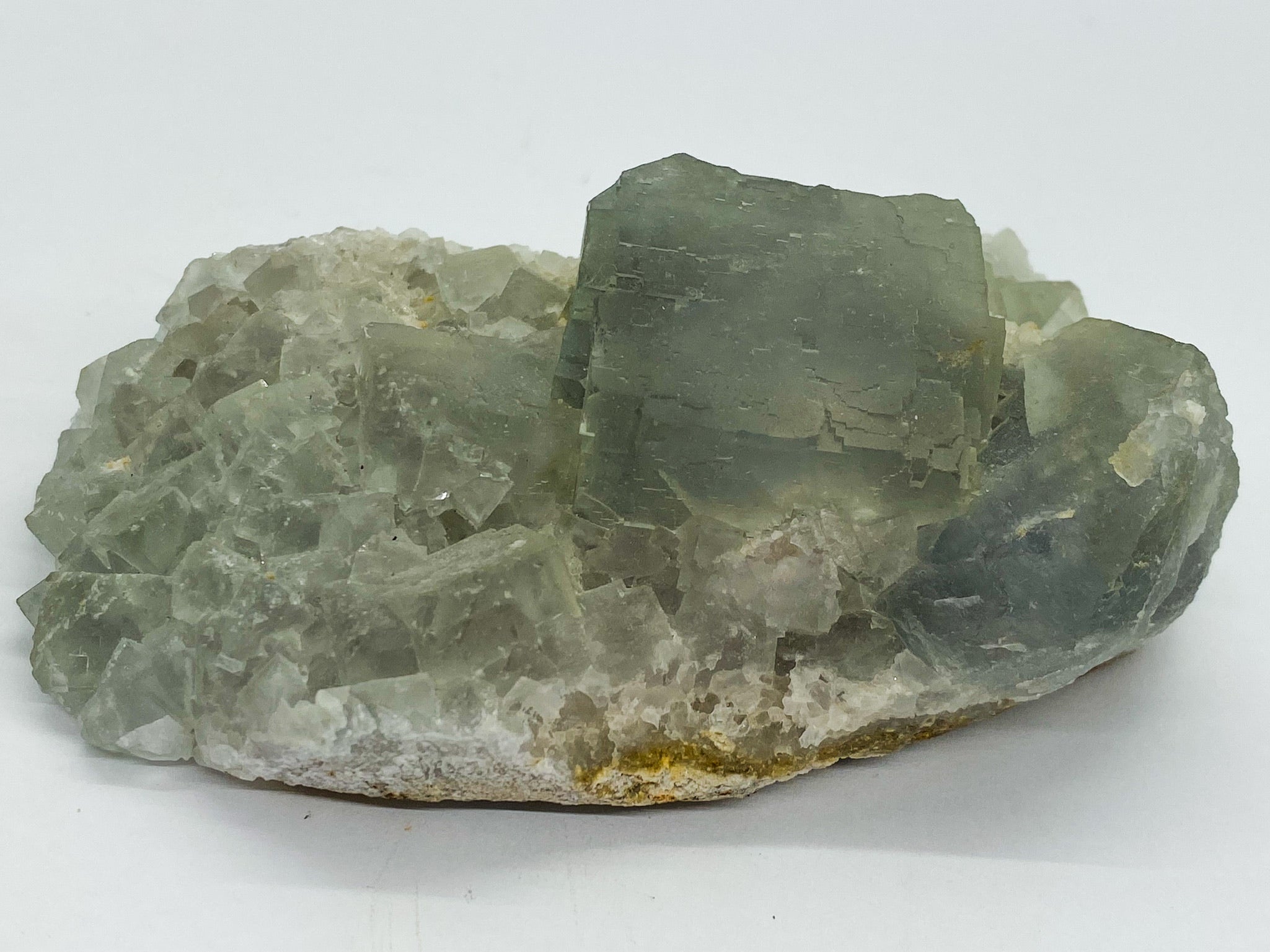 Light Blue Fluorite on  Quartz