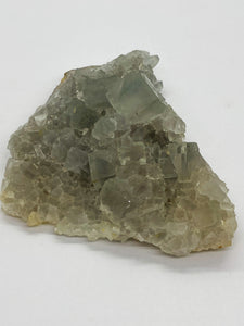 Light Blue Fluorite on Yellow Druzy Quartz
