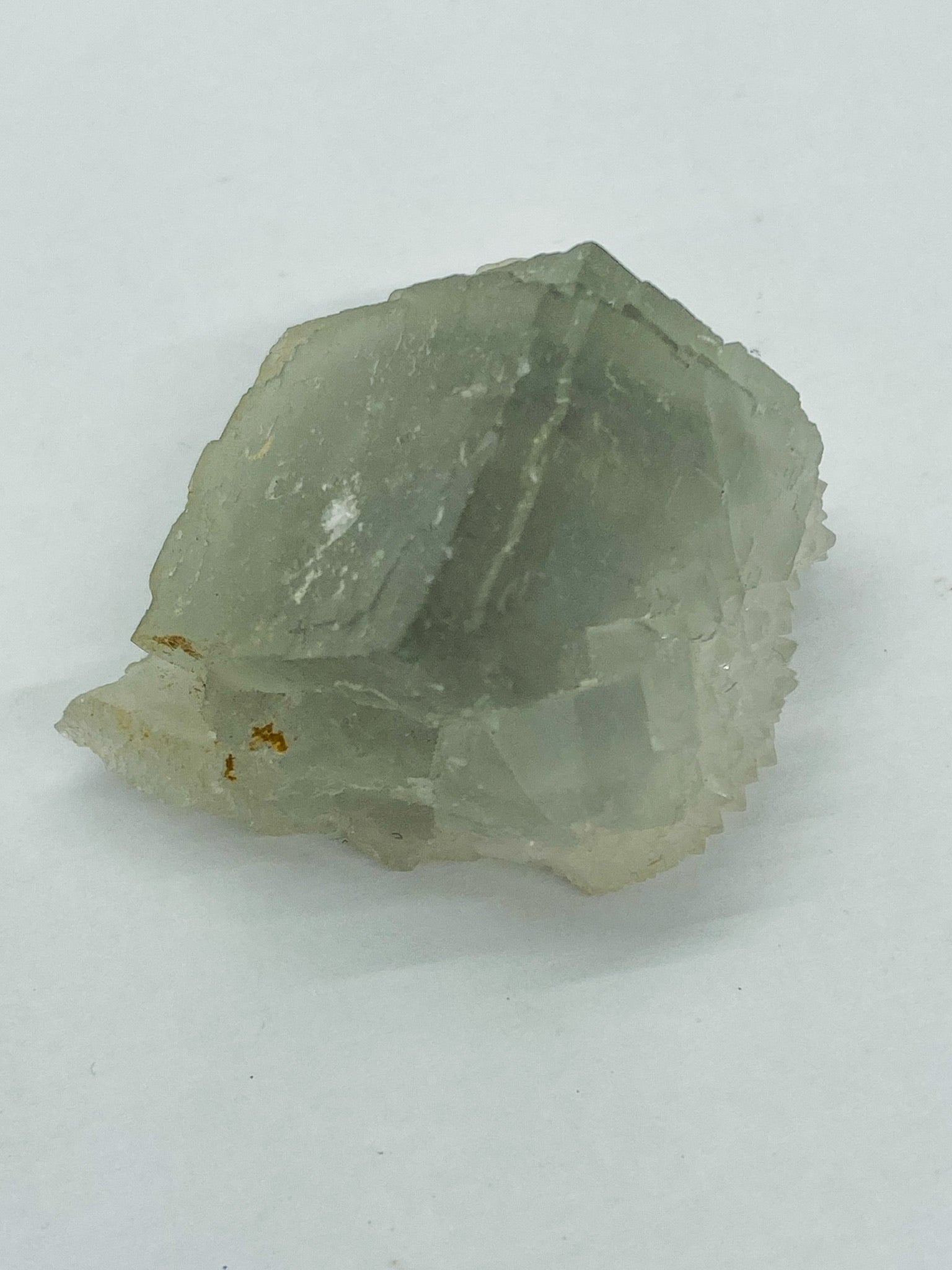 Light Blue Fluorite on Yellow Druzy Quartz