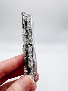 Selenite with Stibnite
