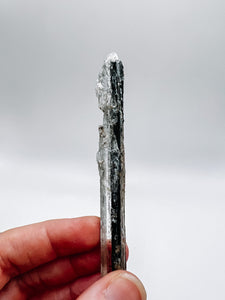 Selenite with Stibnite
