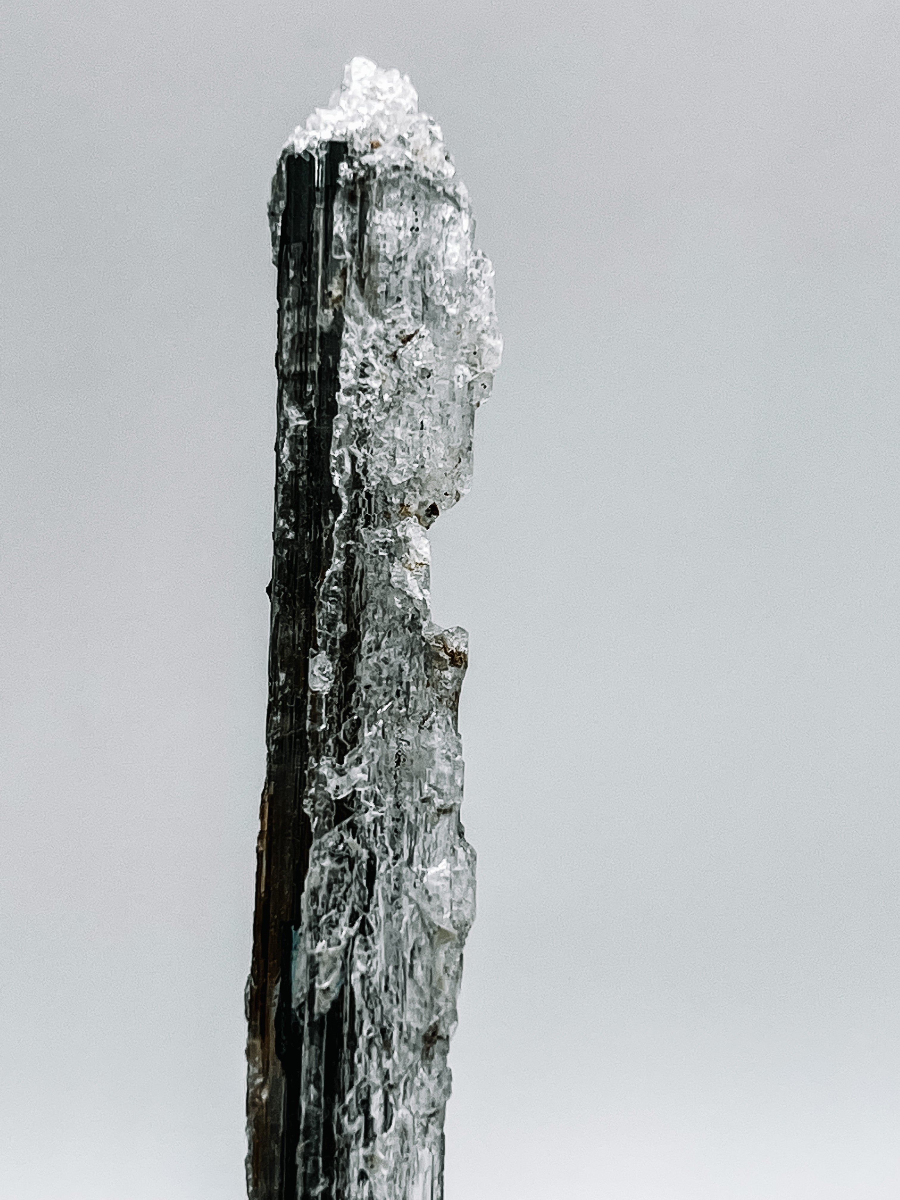 Selenite with Stibnite