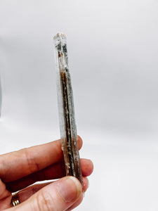 Selenite with Stibnite