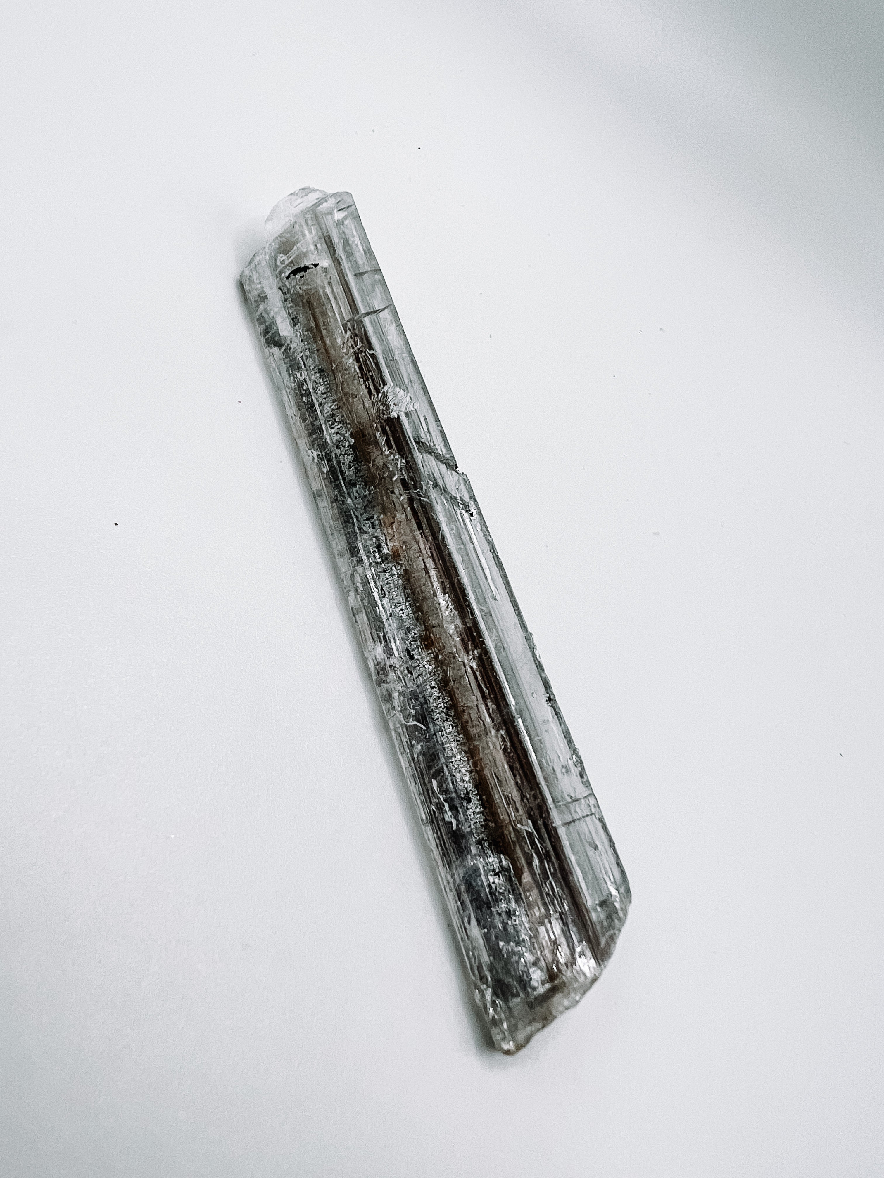 Selenite with Stibnite