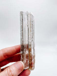 Selenite with Stibnite