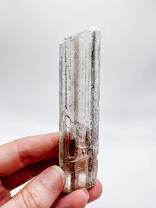 Selenite with Stibnite
