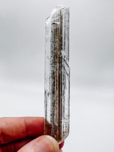 Selenite with Stibnite