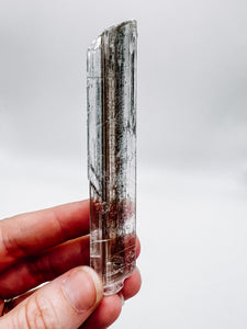 Selenite with Stibnite